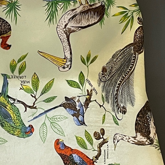 Delightful Vintage Australia Bird Theme Souvenir Scarf 26 In Sq Excellent Cond - Picture 5 of 9